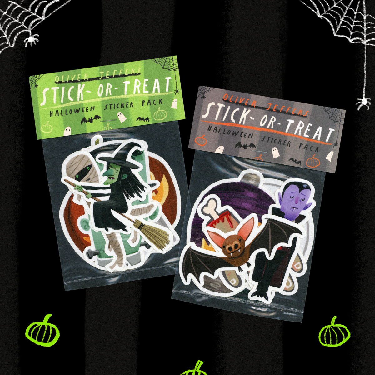 Stick-or-Treat Halloween Stickers - Pack Two