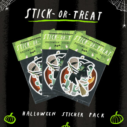 Stick-or-Treat Halloween Stickers - Pack Two