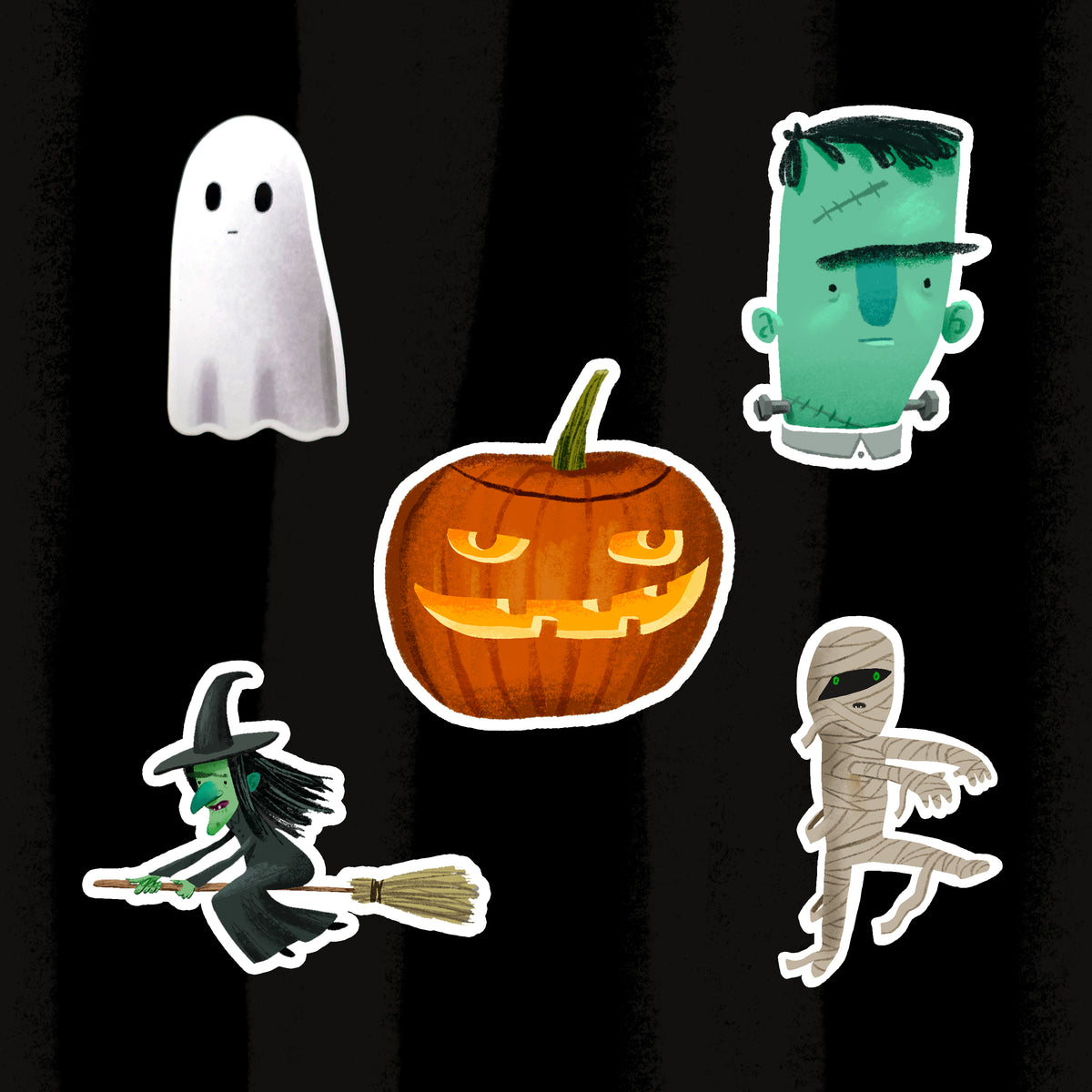 Stick-or-Treat Halloween Stickers - Pack Two
